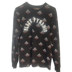 Black Pyramid Drip L/S Logo Shirt by Chris Brown Size M EUC
